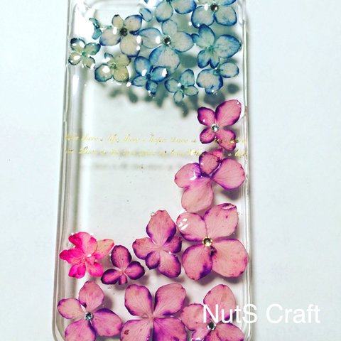 【紫陽花】iPhone5 5s SE スマホケース