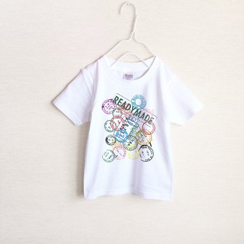 カラフルなスタンプ　Tシャツ（キッズ）