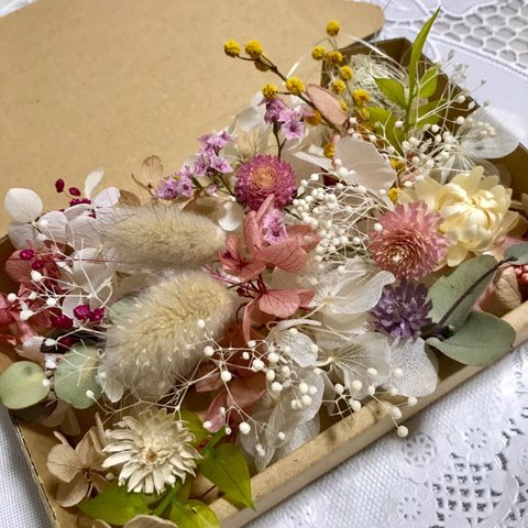 ナチュラルカラー＊ハーバリウム 花材ドライフラワー  花材セット