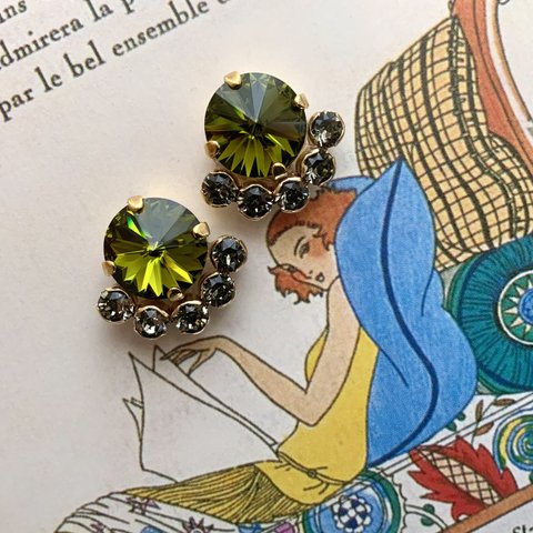 round olive pierce / earring