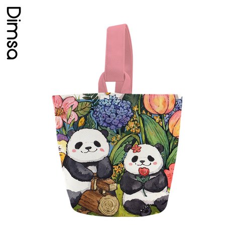 Panda パンダ トートバッグ 花花 和花 ハンドバッグ パンダ柄 エコバッグ バケットバッグ 大容量 学生手袋 かわいい 中国のパンダ