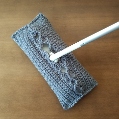 ダークグレー　１００％アクリル毛糸 フローリングモップ　エコモップ  手編み
