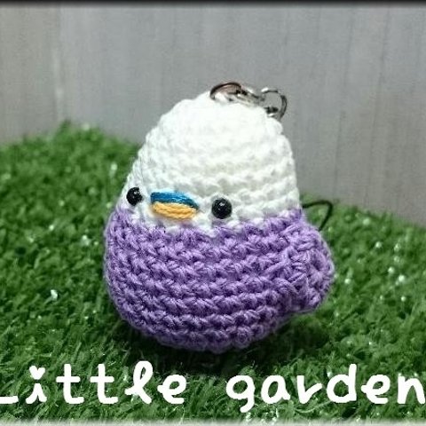 Little garden あみぐるみ　インコ　ストラップ　X-14