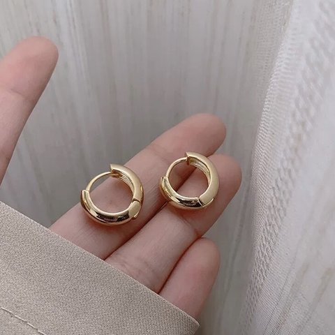 No9ゴールドフープピアス　15mm