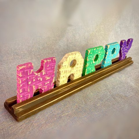 アルファベットオブジェ（HAPPY）