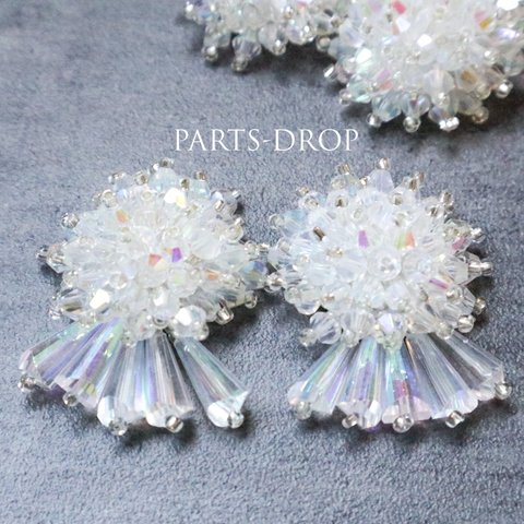 (( 2pcs )) ジュエリー クリアビーズモチーフ〔CA-037CL〕