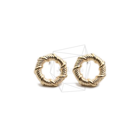 ERG-2249-G【2個入り】ラウンドピアス,Round Post Earring/14.3mm X 14.3mm