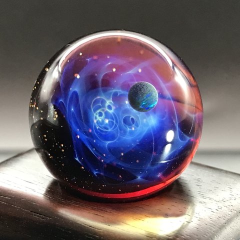 宇宙モチーフガラス   瑠璃-005