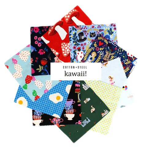 COTTON+STEEL kawaii! 5インチカットクロス おためし10枚セット 生地 布 アリス