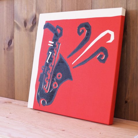 Red Saxophone ファブリック/アートパネル