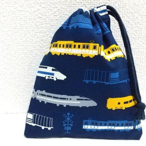 電車A（紺）9 巾着袋