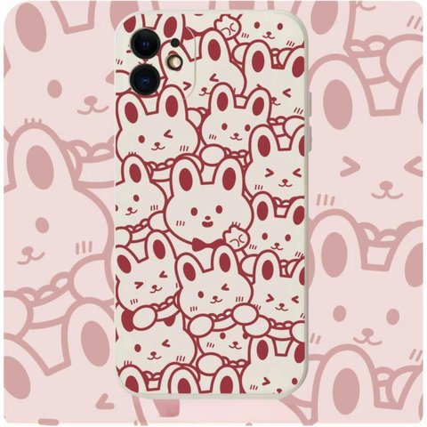 うさぎのiPhoneケース    ウサギ(卯)   スマホケース  ピンク