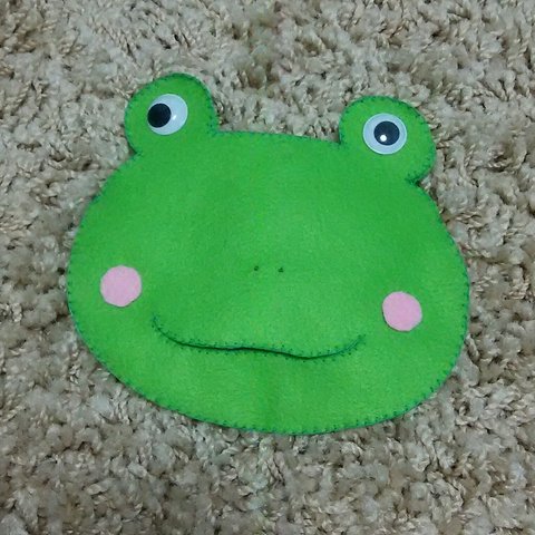 洗える🎵かえる🐸移動ポケット💕フェルトタイプ