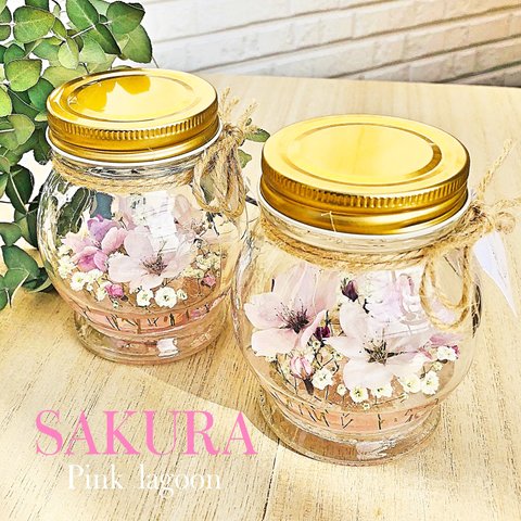 🌿SAKURA -snow pink lagoon- 【本物の桜】🌿受注製作