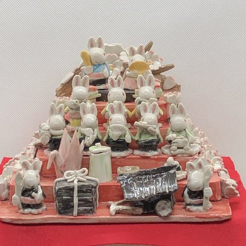 うさぎの雛人形🌸豪華五段飾り･富士