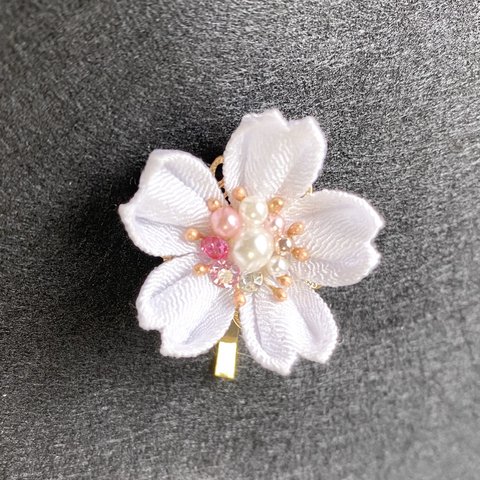 【送料無料】桜のポニーフック　ホワイト