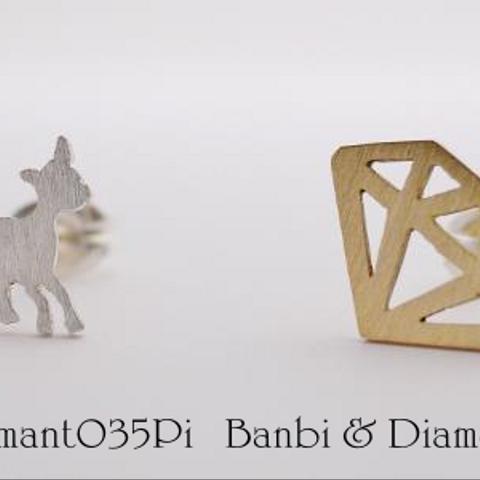 Banbi & Diamond　ピアス　【adamant035Pi】