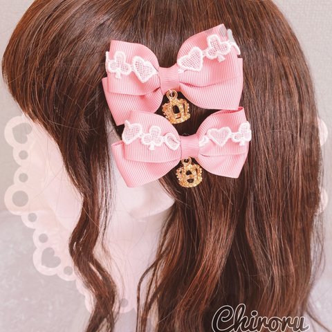 トランプクラウン♡ヘアクリップ( ピンク ) 量産 ロリィタ ゴスロリ メイド コスプレ 病みかわ アリス クラシカル アイドル衣装 ピンク コンカフェ トランプ プレゼント ギフト 地雷 デート