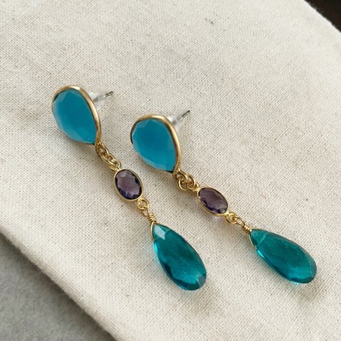 blue・amethyst・green apatite