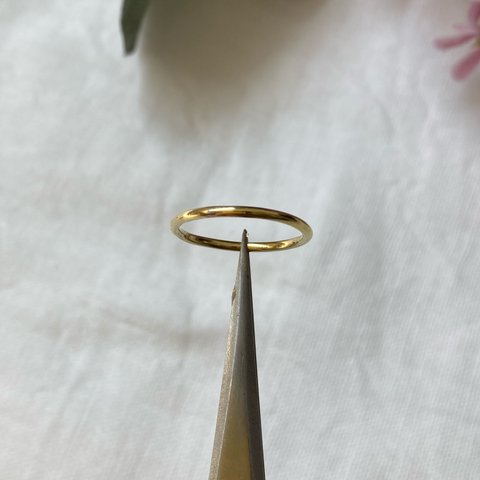 真鍮1.2ミリ 丸リング　指輪　ハンドメイド