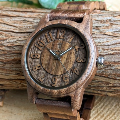 【木製腕時計】EINBAND Himmel Walnut クルミ 木の時計 腕時計 天然木【40mm】