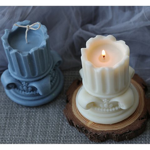 【選べる美味しい香り】ソイワックス 燭台キャンドル白 ❤︎Bntterfly Candle❤︎