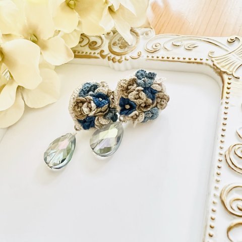 💙ガーデンブルー💐ピアス/イヤリング