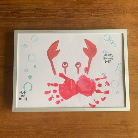 手型アート『Summer crab』