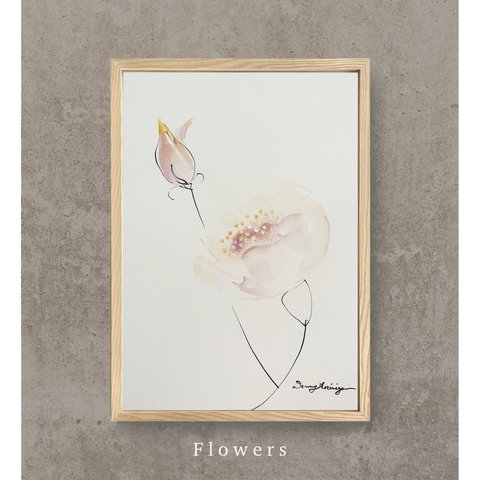 Flower  【原画/A3サイズ】　インテリアアート