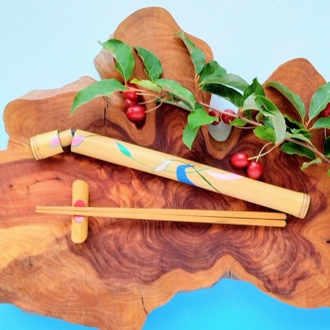 🍜お箸シリーズ💕白竹の印籠継ぎのマイ箸💝