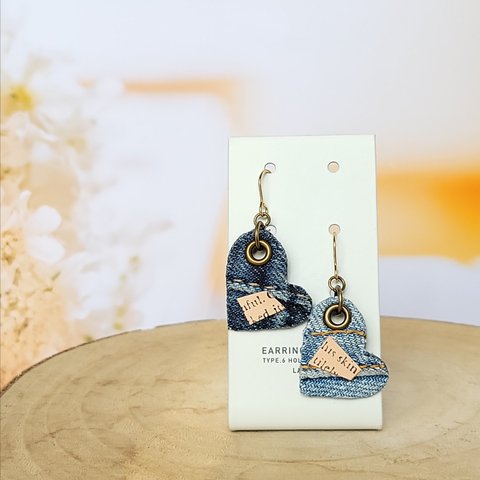 Denim♡︎ピアス 04 イヤリング変更可