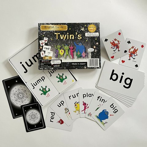 【送料無料】 ''Twin's'' ツインズ 英語 サイトワーズ 遊びながら学べる知育カード 英語教材　フラッシュカード