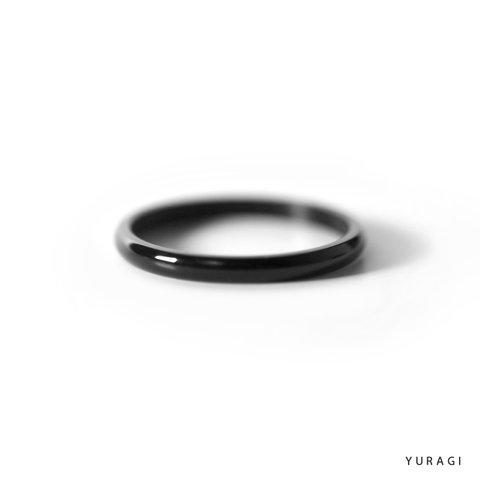 【stainless316L】black skinny ring /金属アレルギー対応 サージカルステンレスリング