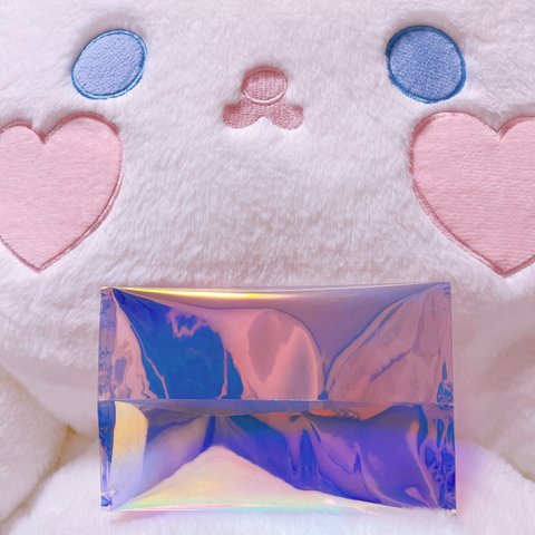 ✧*。オーロラ　ポケットティッシュケース　✧*。　ティッシュカバー　ティッシュケース　ティッシュボックス　キラキラ　ユニコーン　レインボー　カラフル　クリア　ビニール　韓国　量産型