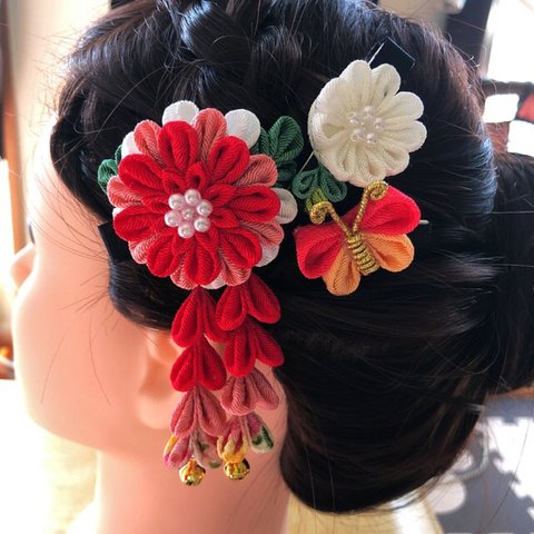 つまみ細工 ヘアピン ヘアクリップ 髪飾り 七五三