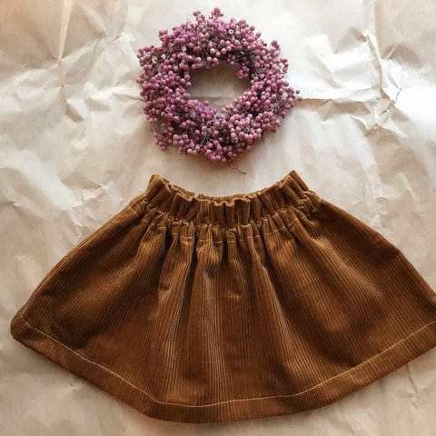 baby girl gathered corduroy skirt