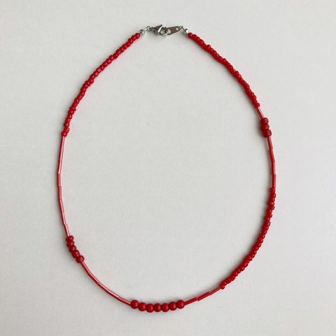Red short necklace
