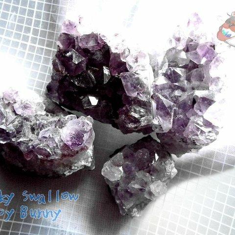 ✅ 1個 アメジスト標本 クラスター 原石 ブラジル産 別名：紫水晶 アメシスト