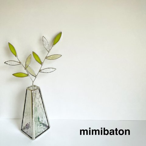 【新作】　mimibaton＊ステンドグラス・olive＊