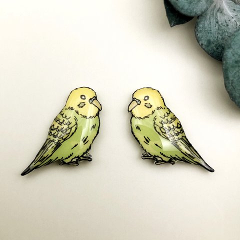 インコ(グリーン) イヤリング・ピアス