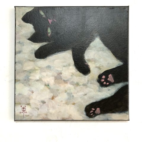 肉筆油彩画  「そーねこ」 x30／2682-003