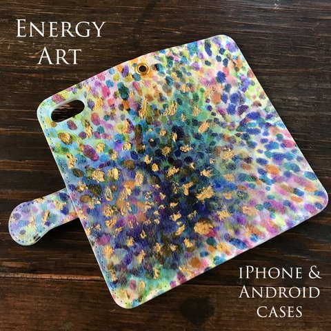 『Joy and blessings to you！』エナジーアートの手帳型スマホケース　◆受注生産◆iphone・Android