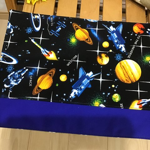 【再3】宇宙⭐️惑星⭐️星A４❤️20×30男の子両面ランチョンマット☆小学校⭐️幼稚園⭐️保育園レッスンバッグオーダーできます