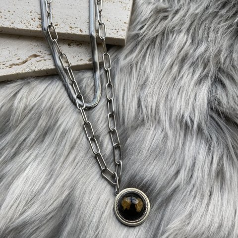 【multi way】"like a vintage button" necklace