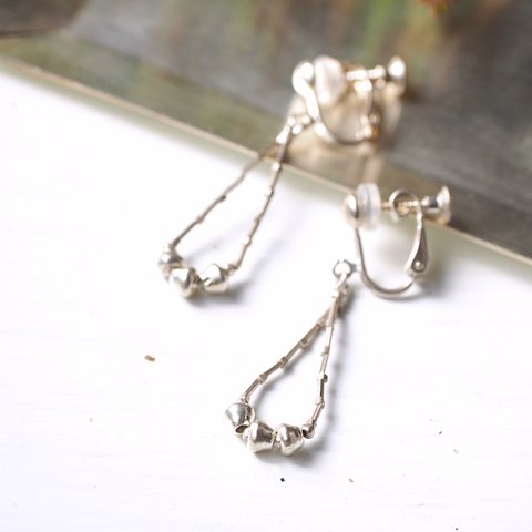 -Karensilver- rough hoop <pierce・earrings>