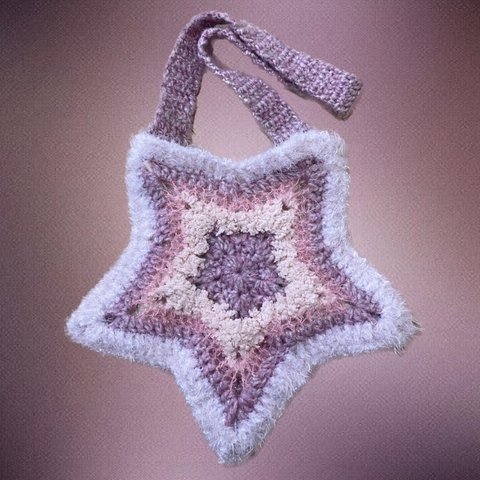星の編み物バッグ④