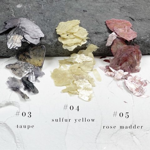 04マイカフレーク 天然雲母 Colore-コロレ-　５色レジン ネイル 封入