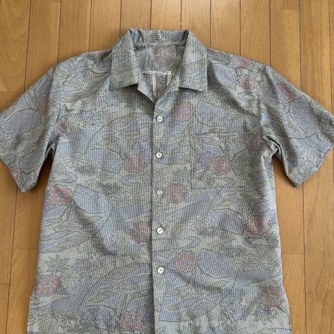大島紬のアロハシャツ メンズ