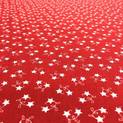 66　USAコットン　moda　モダ　WINTER WONDERLAND　STAR VINE/RED WARK