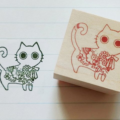 スタンプ(しろねこ)